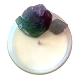 Calm The Chaos Confía Fluorite Crystal Candle