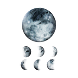 Moon Phases Temporary Tattoo Set
