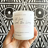 Let Love Lead The Way Confía Crystal Candle