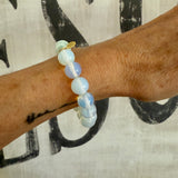 Opalite + Green Moonstone Karma Double Bead Bracelet