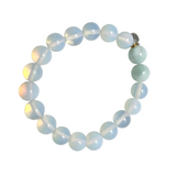 Opalite + Green Moonstone Karma Double Bead Bracelet