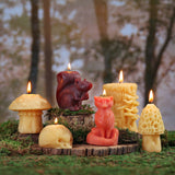 Amanita Mushroom Beeswax Candle