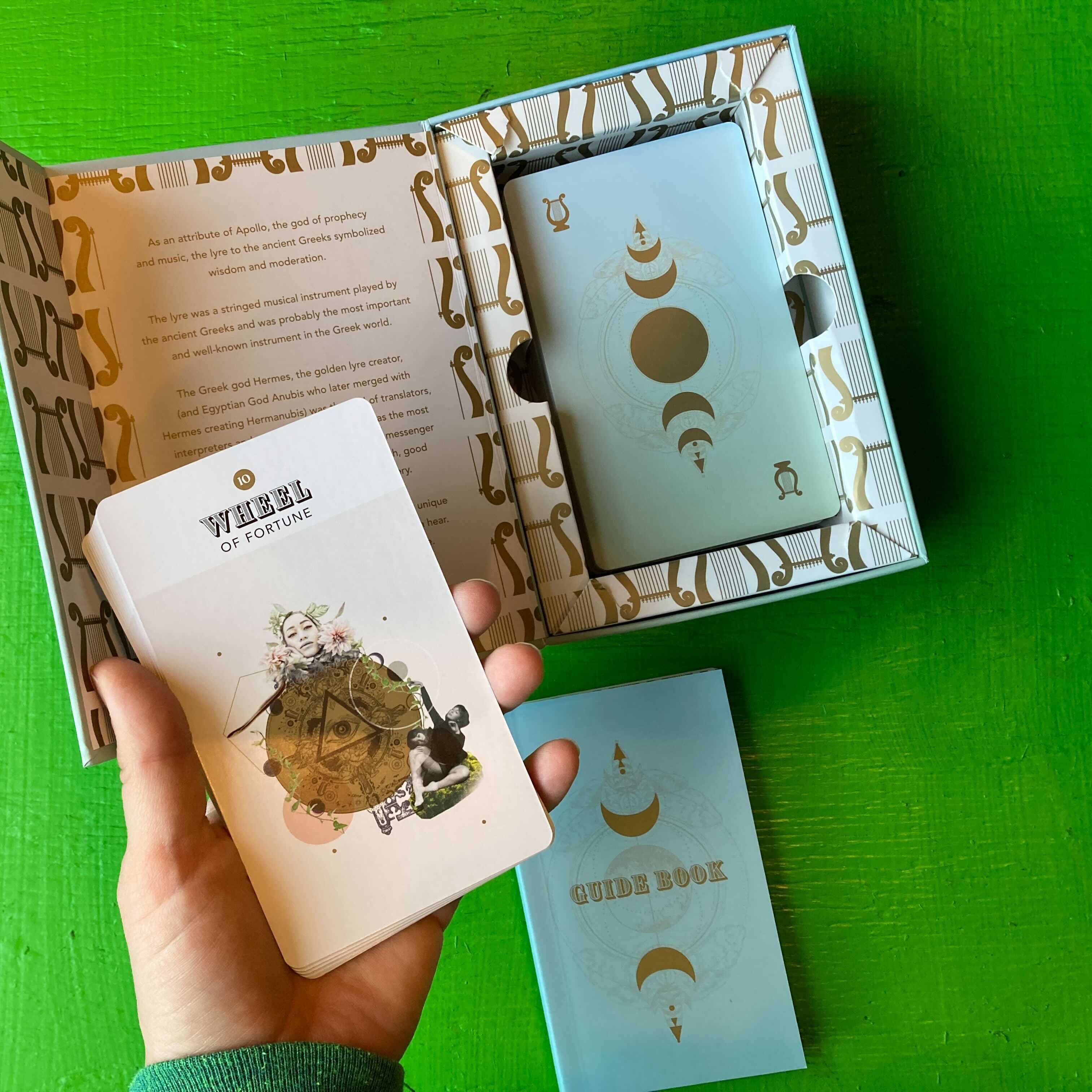 Gold Lyre Tarot Deck and Guidebook - Confía Collective