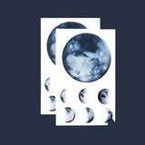 Moon Phases Temporary Tattoo Set