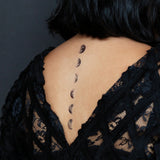 Moon Phases Temporary Tattoo Set