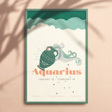 Celebrate all that communicative Aquarius is: honest, progressive, and visionary.  Our high quality custom zodiac poster, created just for Confia Collective, makes a thoughtful gift.
