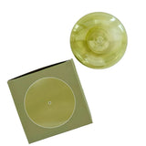 Olive Green Glass Bubble Incense Holder