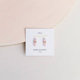 Rose Quartz Crystal Double Point Wrapped Earrings