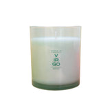 Candle with 'Virgo' text on a gradient background