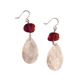 Amber & Rose Quartz Meridian Earrings