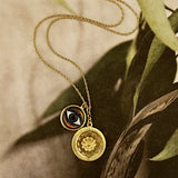 Anthea Evil Eye and Floral Medallion Necklace