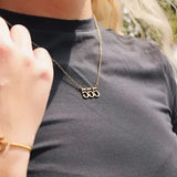 555 Angel Number 18K Gold Necklace