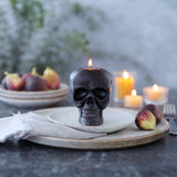 Black Skull Beeswax Candle