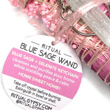 Home Sweet Home Smudging Sage Wand with Selenite Crystal