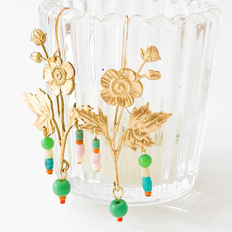 Cascading Flower Statement Earrings