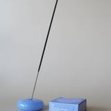 Olive Green Glass Bubble Incense Holder