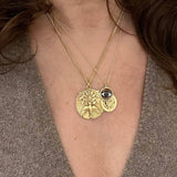 Anthea Evil Eye and Floral Medallion Necklace