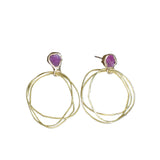 Ruby Guardian Hoops Earrings