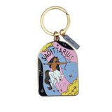 Keychain with Sagittarius design on a white background