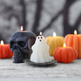 Black Skull Beeswax Candle