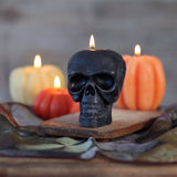 Black Skull Beeswax Candle