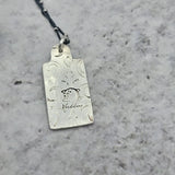 The Lovers Tarot Card Sterling Silver Necklace