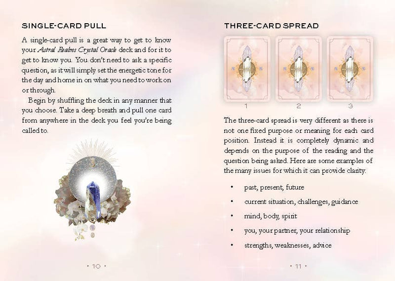 Astral Realms Crystal Oracle Deck and Guidebook
