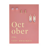 Gold Birthstone Earring Set