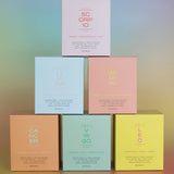 Set of colorful boxes with zodiac signs on a gradient background