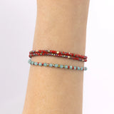 Amazonite Crystal Gemstone Necklace/Triple Bead Bracelet