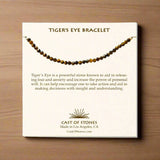 Tiger's Eye Dainty Gemstone Adjustable Bracelet