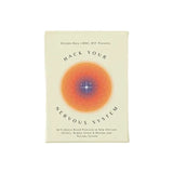 Card deck  titled 'Hack Your Nervous System' by Brianna Rose on a light beige background