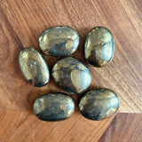Chalcopyrite Crystal Polished Palm Stone