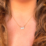 Moonstone Crescent Moon Necklace