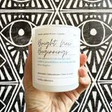 Bright New Beginnings Confía Crystal Candle