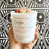Confía Trust and Manifest Crystal Candle