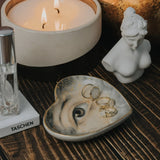 Golden Sparkle Eye Heart Dish