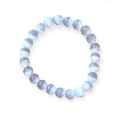 Let its gentle shimmy of a white surface do the healing and cleansing with this Selenite bracelet.