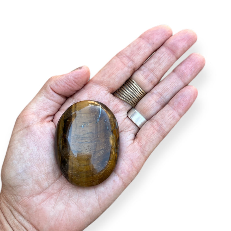 Tiger Eye Crystal Polished Palm Stone