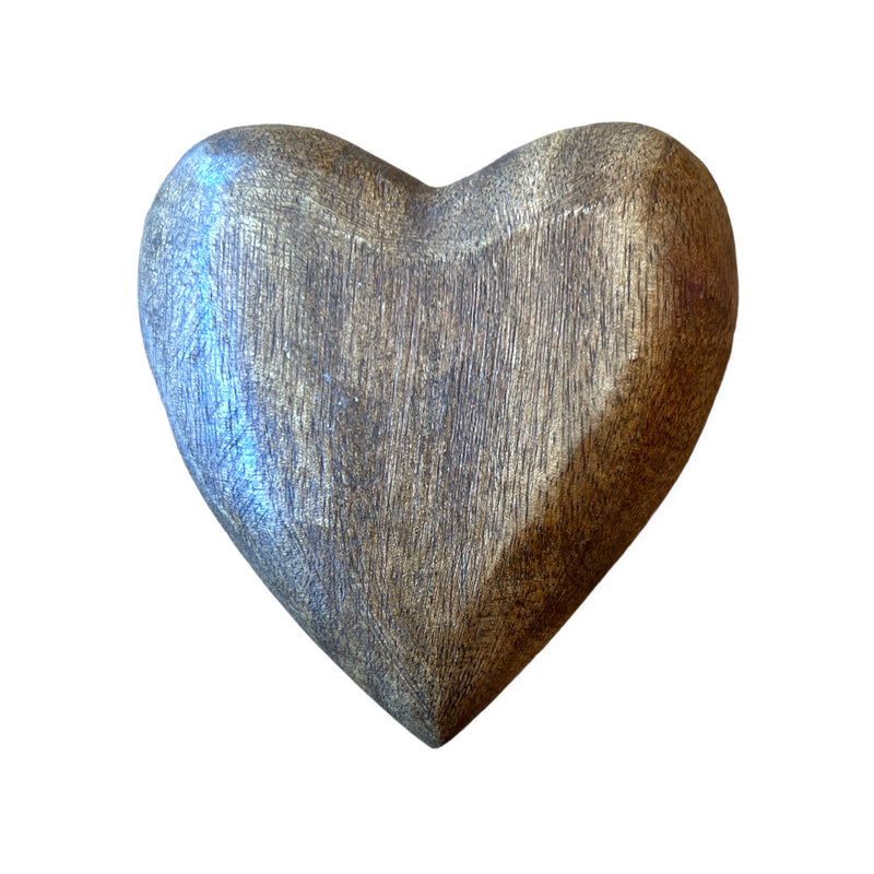 Hand Carved Wood Heart