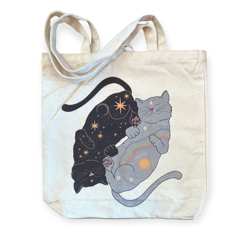 Cosmic Cats Canvas Tote Bag