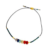 Seven Chakras Gemstone Adjustable Bracelet