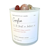Confía Trust and Manifest Crystal Candle