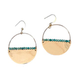 X Turquoise Half Moon Hoop Earrings