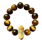 Tiger Eye + Agate Big Bauble Bracelet