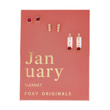 Gold Birthstone Earring Set