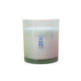 Candle labeled 'Pisces' with a gradient background