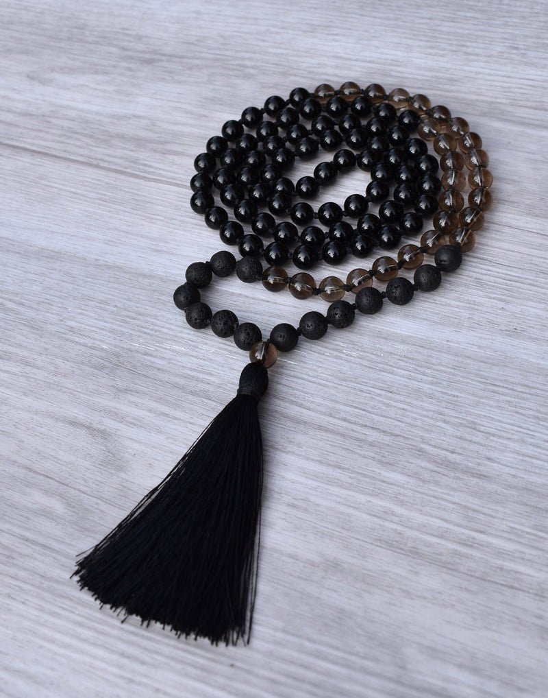 Good Vibes Only 108 Bead Mala Necklace