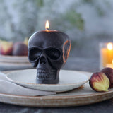 Black Skull Beeswax Candle
