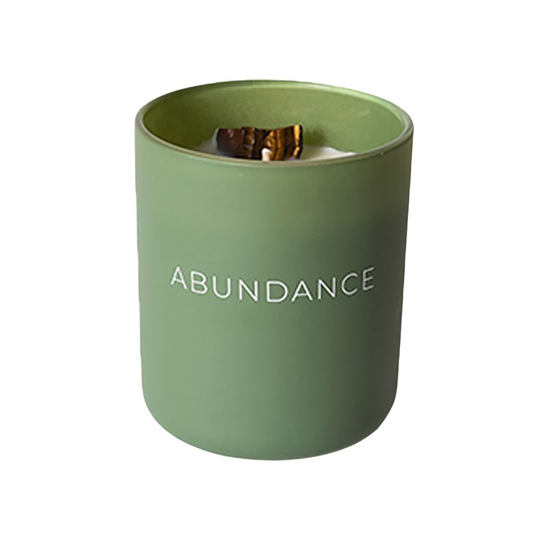 Abundance Candle with Tiger Eye Crystal